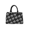 HEED NYC Classic Black & White Monogram Logo Boston Bag